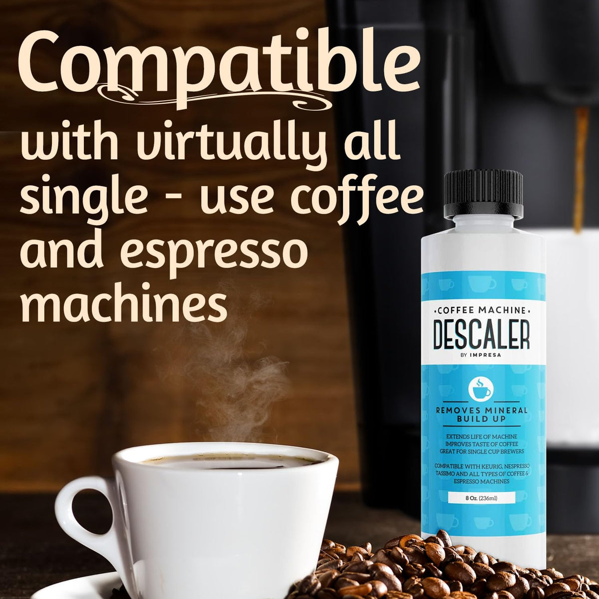 IMPRESA Coffee Machine Descaler - Universal Descaling Solution - 3 Pack