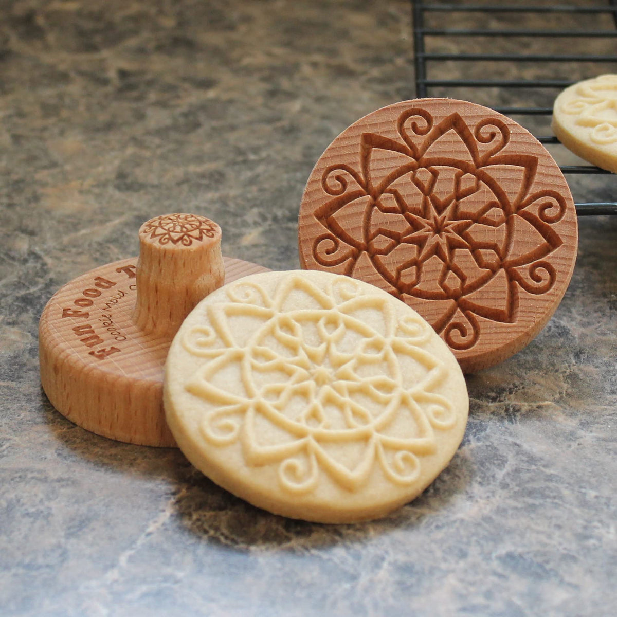 Fun Food Tools, Wood Cookie Stamp, 2.5 Inch (Chartres Cathedral CS-056)