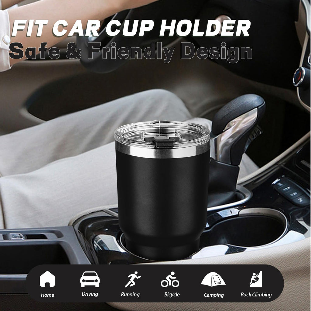GUDEMAO 30 oz Tumbler with Lids and Straws, Stainless Steel Insulated Coffee Tumbler, Double Wall Vacuum Insulated Travel Mug Cup, Leakproof Thermal Coffee Cup for Hot and Cold Drinks (Black)
