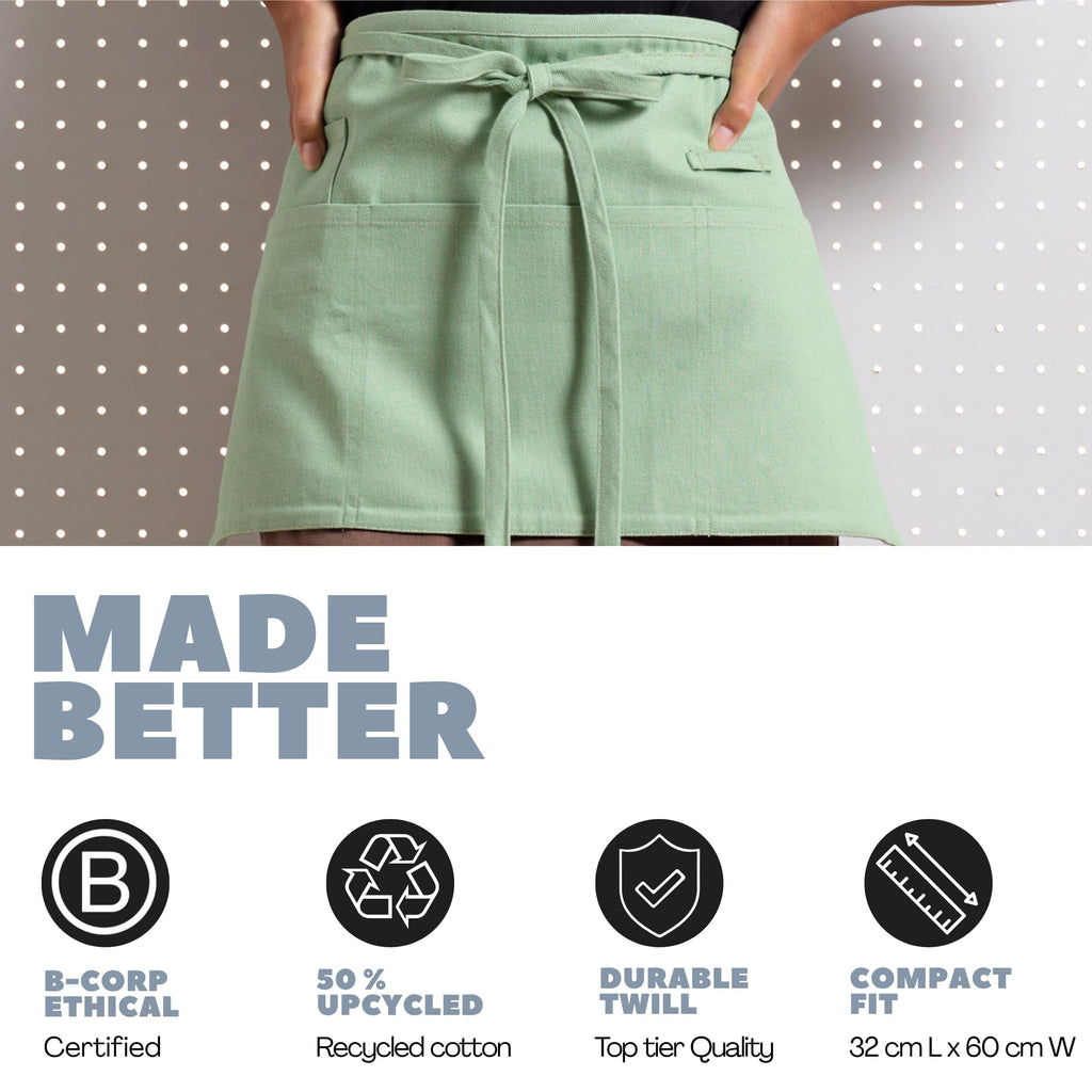 MEEMA Chef Waist Aprons for Women with Pockets, Adjustable Cooking Aprons