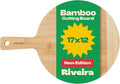 Riveira Two Tone Bamboo Wood Cutting Board – Gourmet Bamboo Grandeur: 17 x 12 Wooden Cutting Board – Wooden Cutting Boards For Kitchen Decorative – Innovative Juice Grooves Wooden Chopping Board