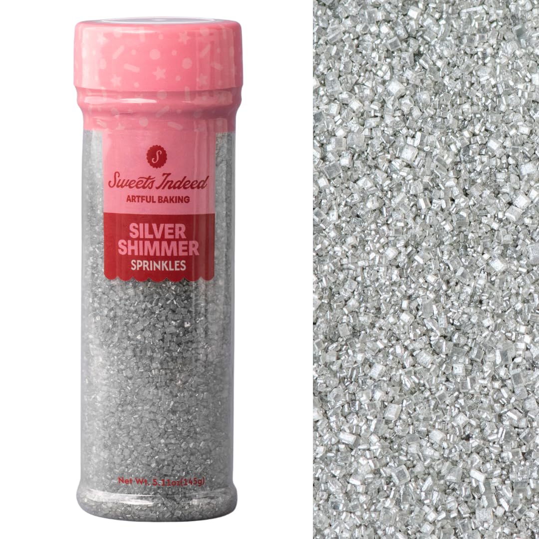 Sweets Indeed Sanding Sugar Crystals for Baking & Decorating, 5.11 oz (Glitz)