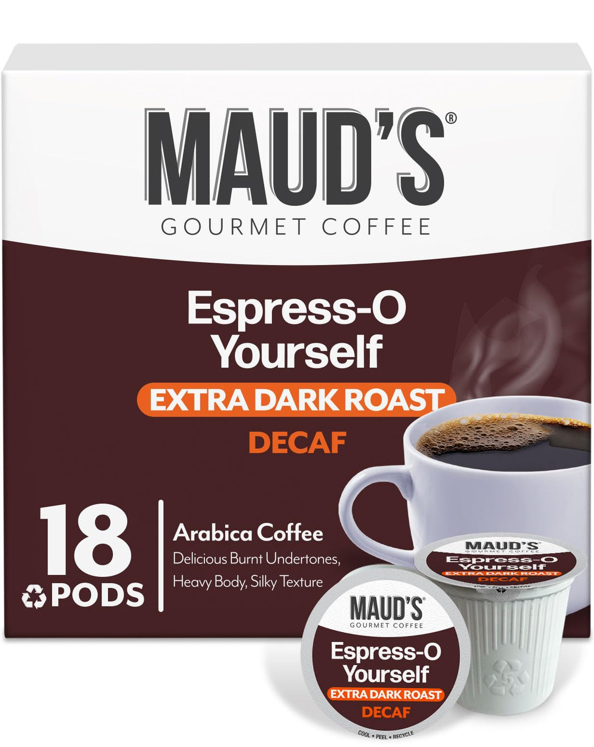 Maud’s Flavored Decaf Coffee Pods Variety Pack, 80ct