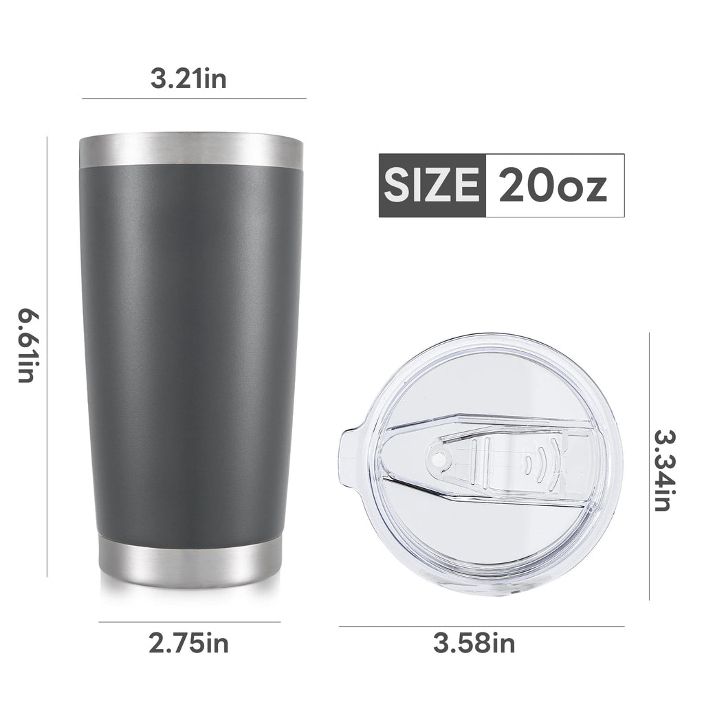 20 oz Tumbler with Lid Stainless Steel Insulated Tumblers Bulk Cups Mug