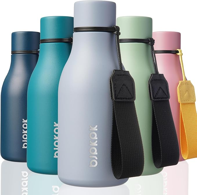 BJPKPK 18oz Insulated Water Bottle, Stainless Steel Bottle with Carry Strap