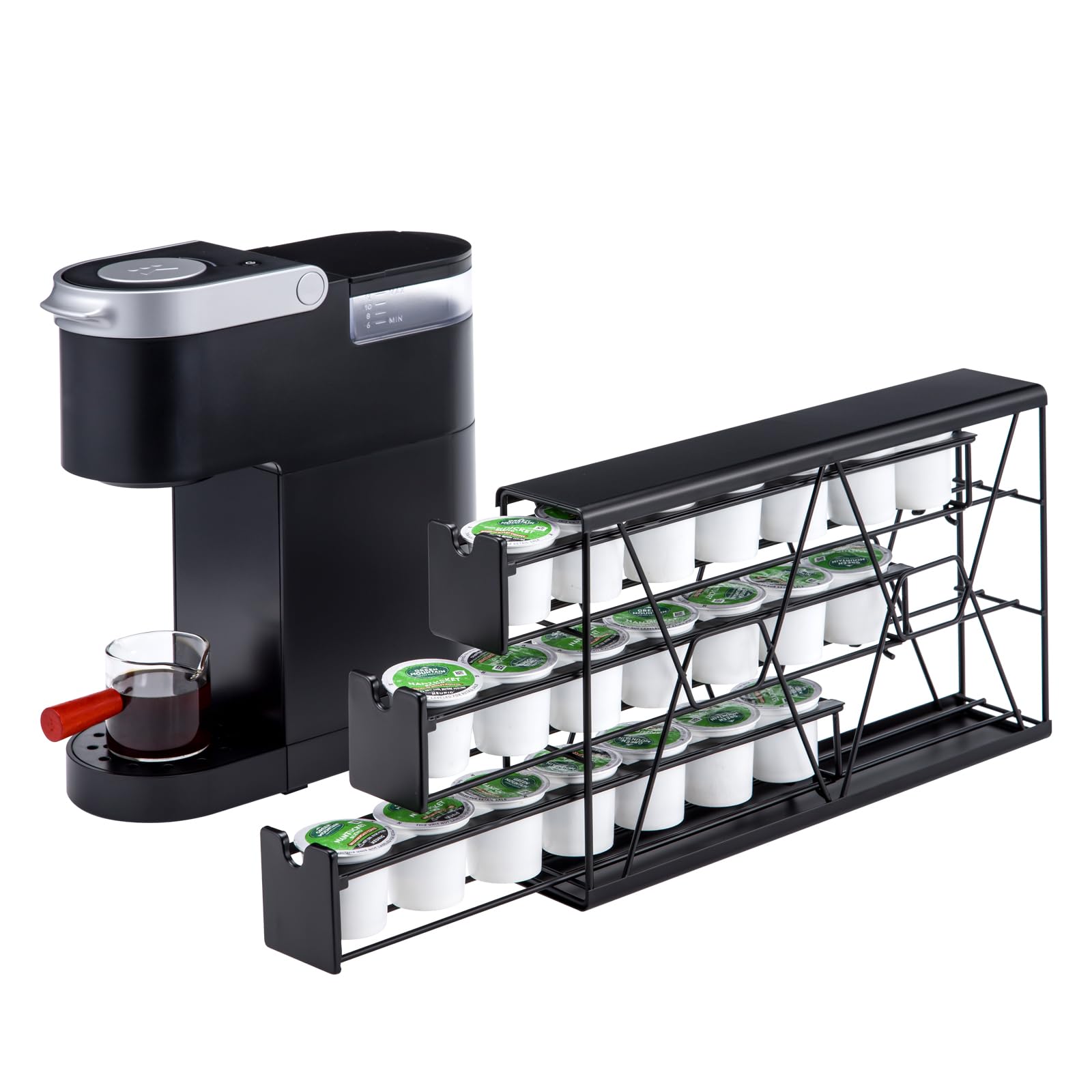 ZCDCP for K Cup Coffee Pod Holder, K Cup Holder Drawer Wall Mounted Coffee Pod Organiser (Holds 21 Coffee Pods)