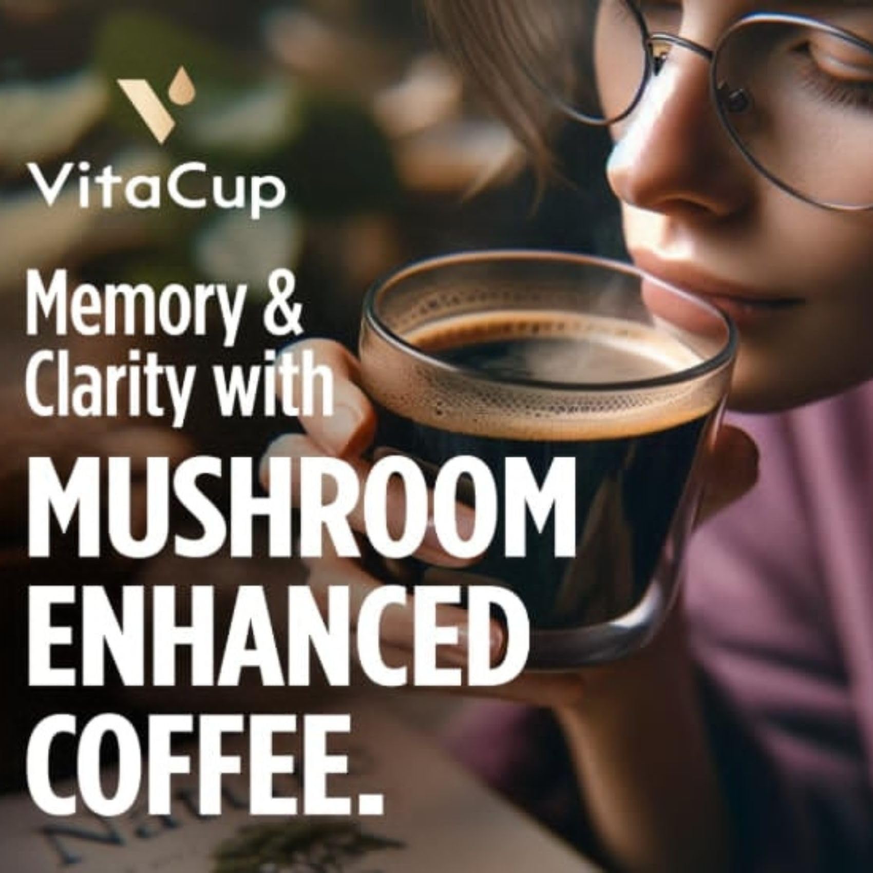 VitaCup Mushroom Coffee Pods, with Lions Mane for Memory & Clarity, 64ct