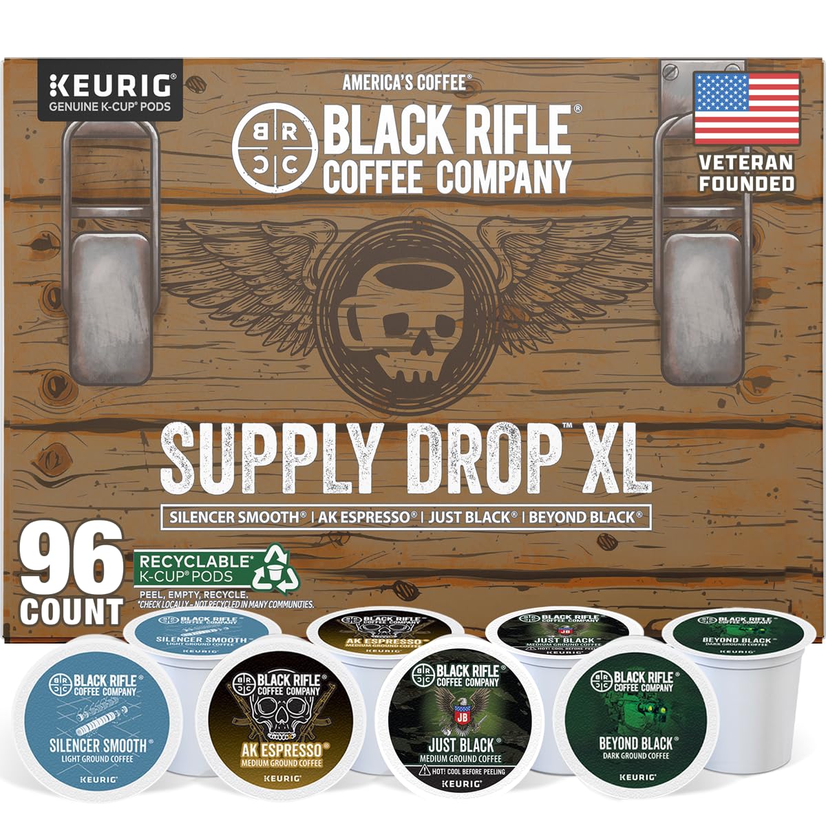 Black Rifle Coffee Variety Pack K Cup Coffee 96 Count Coffee Pods