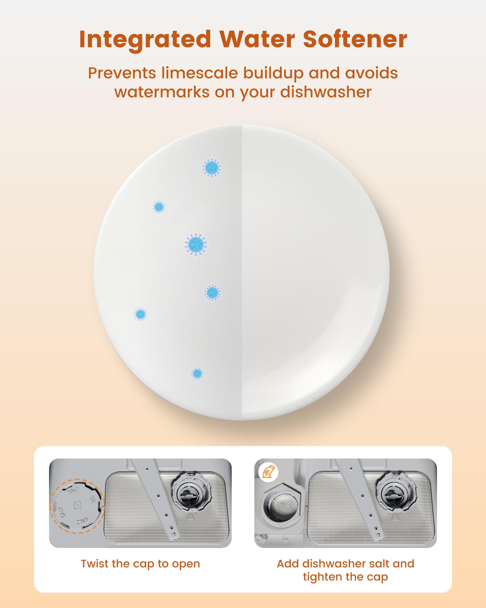 HAVA Countertop Dishwasher with Water Softener & Enhanced Energy Efficiency
