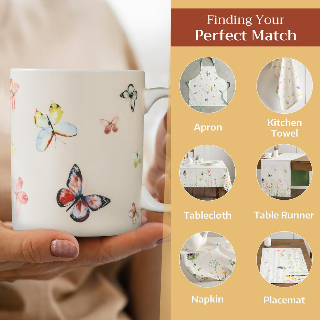 Maison d' Hermine Coffee Mug with Handles Tea Cups (15 Ounce, Pack of 1)