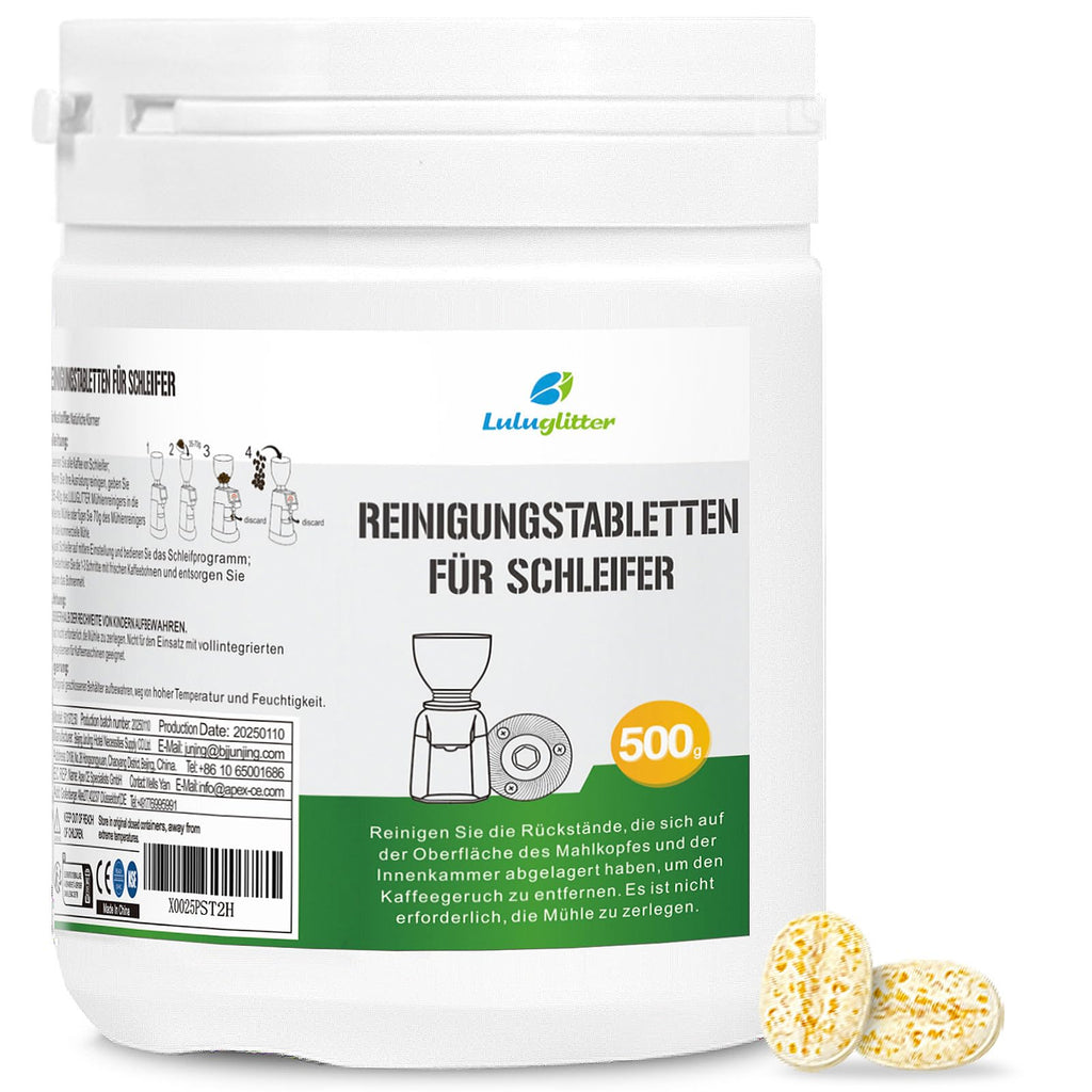 Professional Coffee Grinder Cleaning Tablets 500g Natural Food Safe