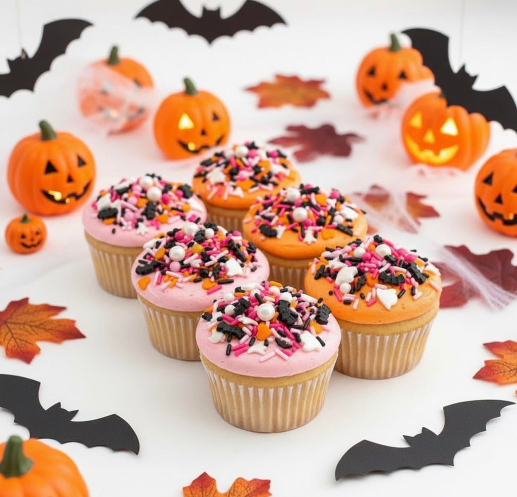 Manvscakes Sprinkles - Themed Sprinkles for Cake Decorating, Sprinkle Mix for Cookies, Ice Cream, Fondant Cake, Caramel Apples, Cupcakes & Other Desserts, Assorted Halloween Sprinkles, 4 oz