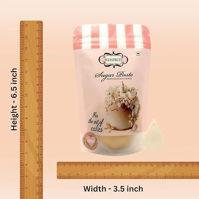 Confect Skin Fondant | Icing Fondant | Colored Fondant | Fondant Kit | Cake Fondant | Chefs Choice Edible Fondant for Cakes Decorating | Vegan, Gluten-Free, Nut-Free, Palm Oil-Free – 8.8 Oz
