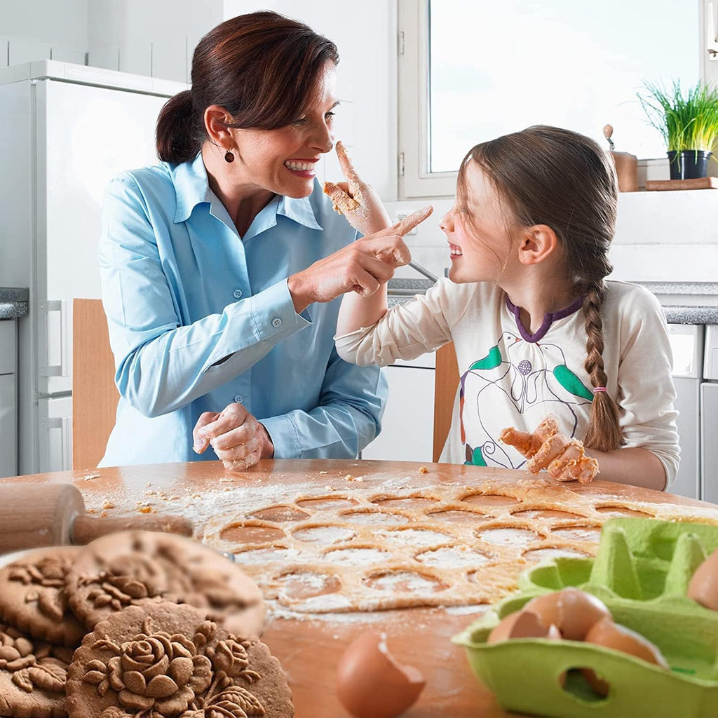 MOTEERLLU Wooden Springerle Cookie Molds for Baking, Elk