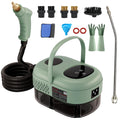 Steam Cleaner, Portable Pressurized Steamer for Cleaning with 14pcs Accessories, 6-Level Adjustable and 15s Heat-Up, Handheld Steam Cleaner for Home, Tile, Dirt, Grout, Grease, Car Detailing(7-Green)