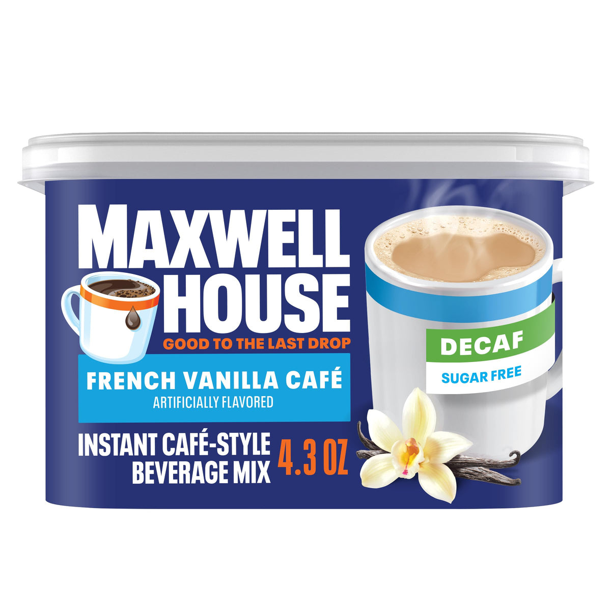 Maxwell House Instant Cafe-Style Beverage Mix, Suisse Mocha Cafe, 4.4 oz