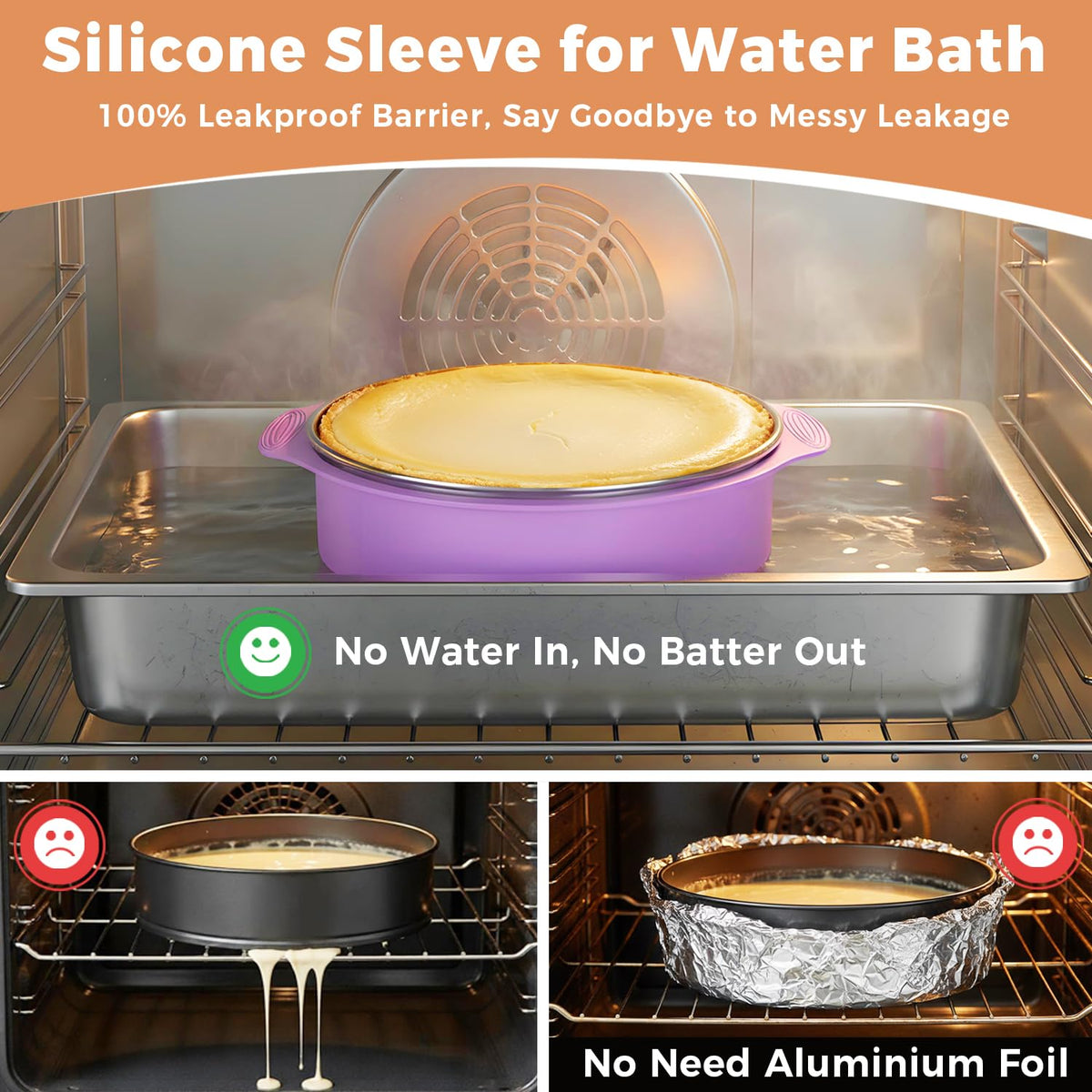 Molgree Non-toxic Springform Pan 9 Inch Nonstick Cheesecake Pan with Sleeve