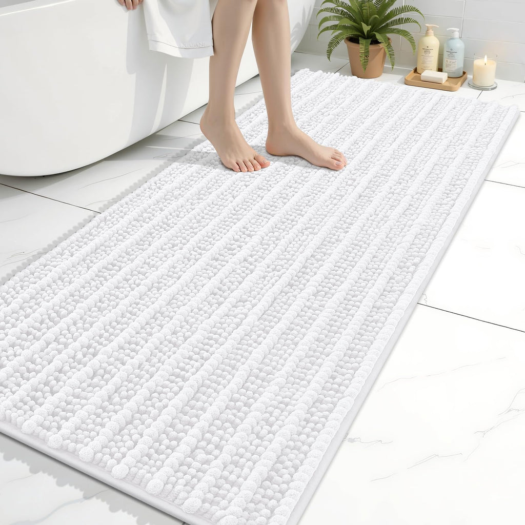 Arotive Bathroom Rugs Mat 30x17, Soft Absorbent Chenille Shaggy Bath Mat — 54" X 24"