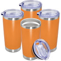 20oz Tumbler Insulated Coffee Tumblers with Lid Stainless Steel Orange 4P