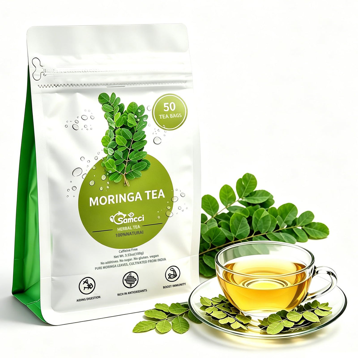 Samcci Senna Tea, 50 Tea bags, Naturally Senna Leaf Tea for Constipation