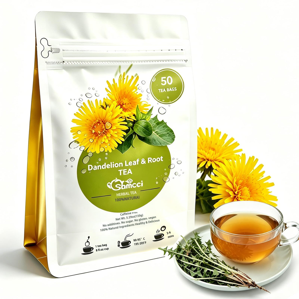 Samcci Senna Tea, 50 Tea bags, Naturally Senna Leaf Tea for Constipation