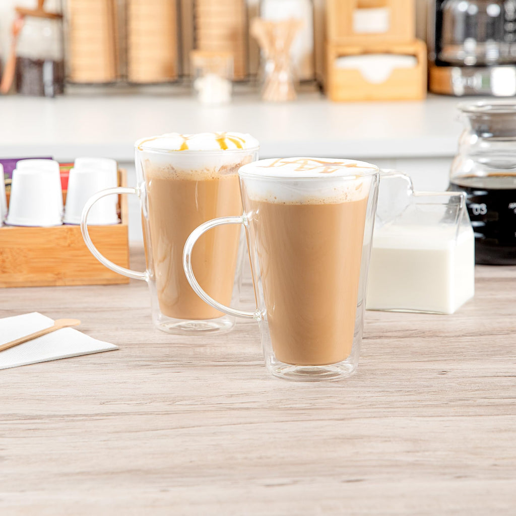 Restaurantware 14 oz Professional Glass Mug, 2 Pack