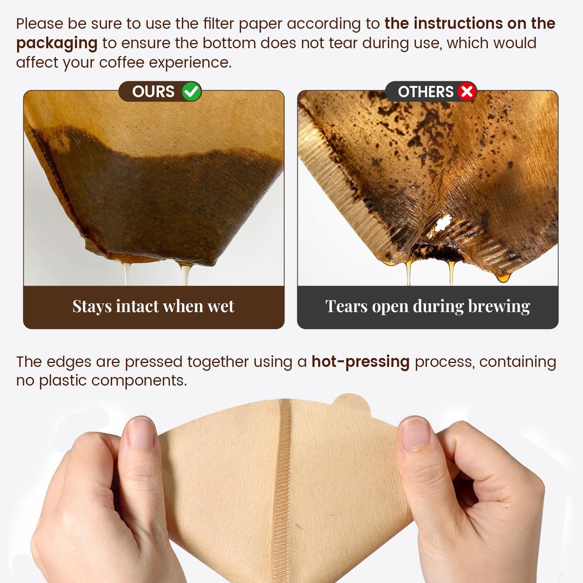 Clinuse 200Pcs #4 Cone Coffee Filters 8-12 Cup Compatible with Ninja Maker