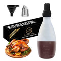 Gourmet Easy BBQ Sauce Bottle with Silicone Basting Brush, BPA-Free (Black)