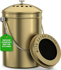 Utopia Kitchen Countertop Compost Bin 1.3 Gallon, Stainless Steel