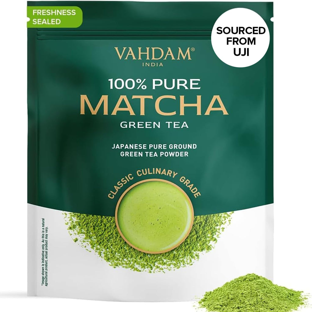VAHDAM Matcha Green Tea Powder (3.53oz|50 Servings) Sourced from Japan