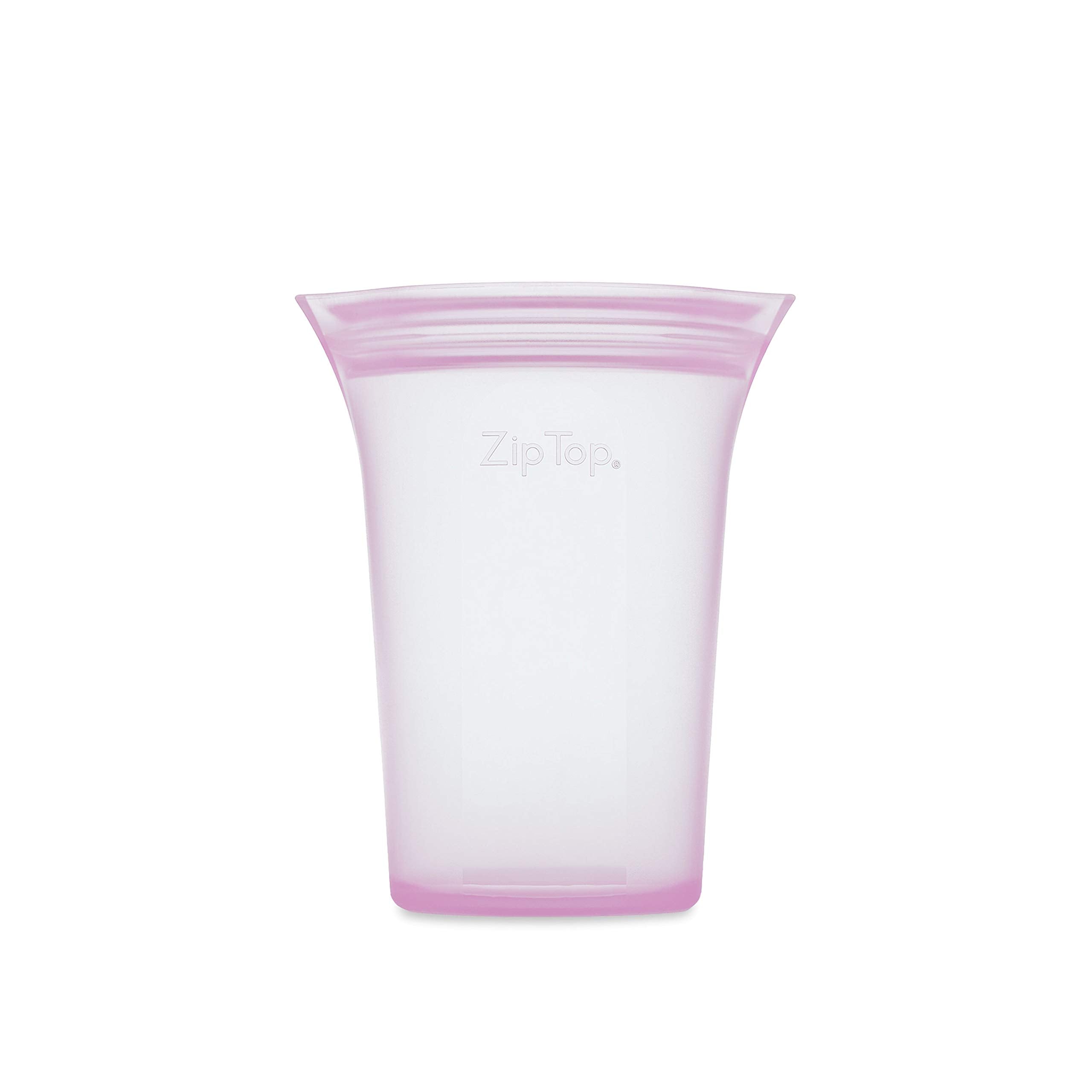 Zip Top Reusable Food Storage Bags | Medium Cup [Lavender] | Silicone Meal Prep Container | Microwave, Dishwasher and Freezer Safe | Made in the USA