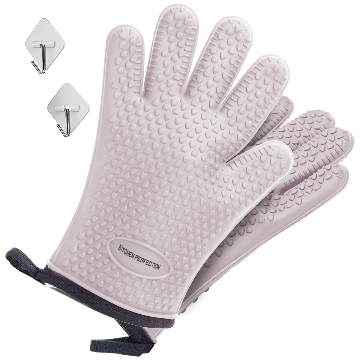 KITCHEN PERFECTION XL Silicone Smoker BBQ Gloves Heat Resistant Oven Mitts