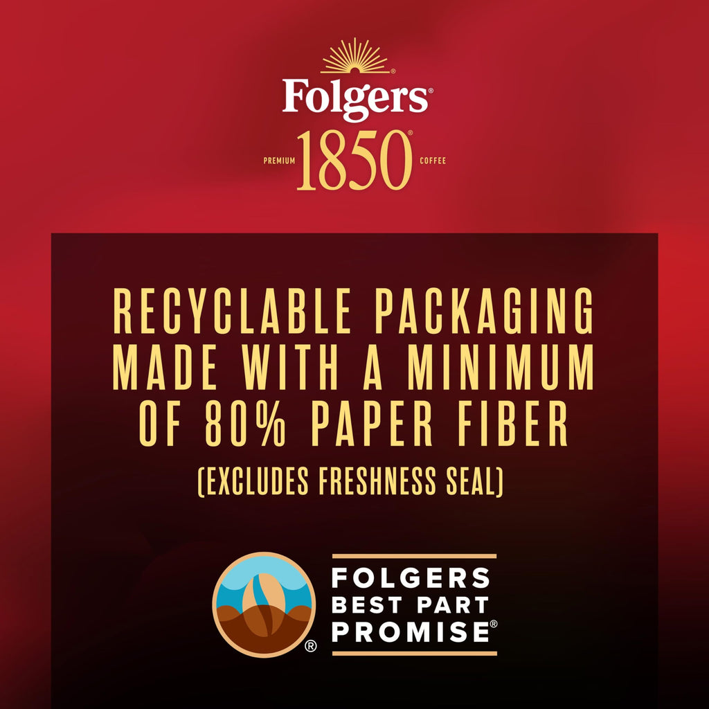 Folgers 1850 Expedition Blend Ground Coffee, 6 Canisters