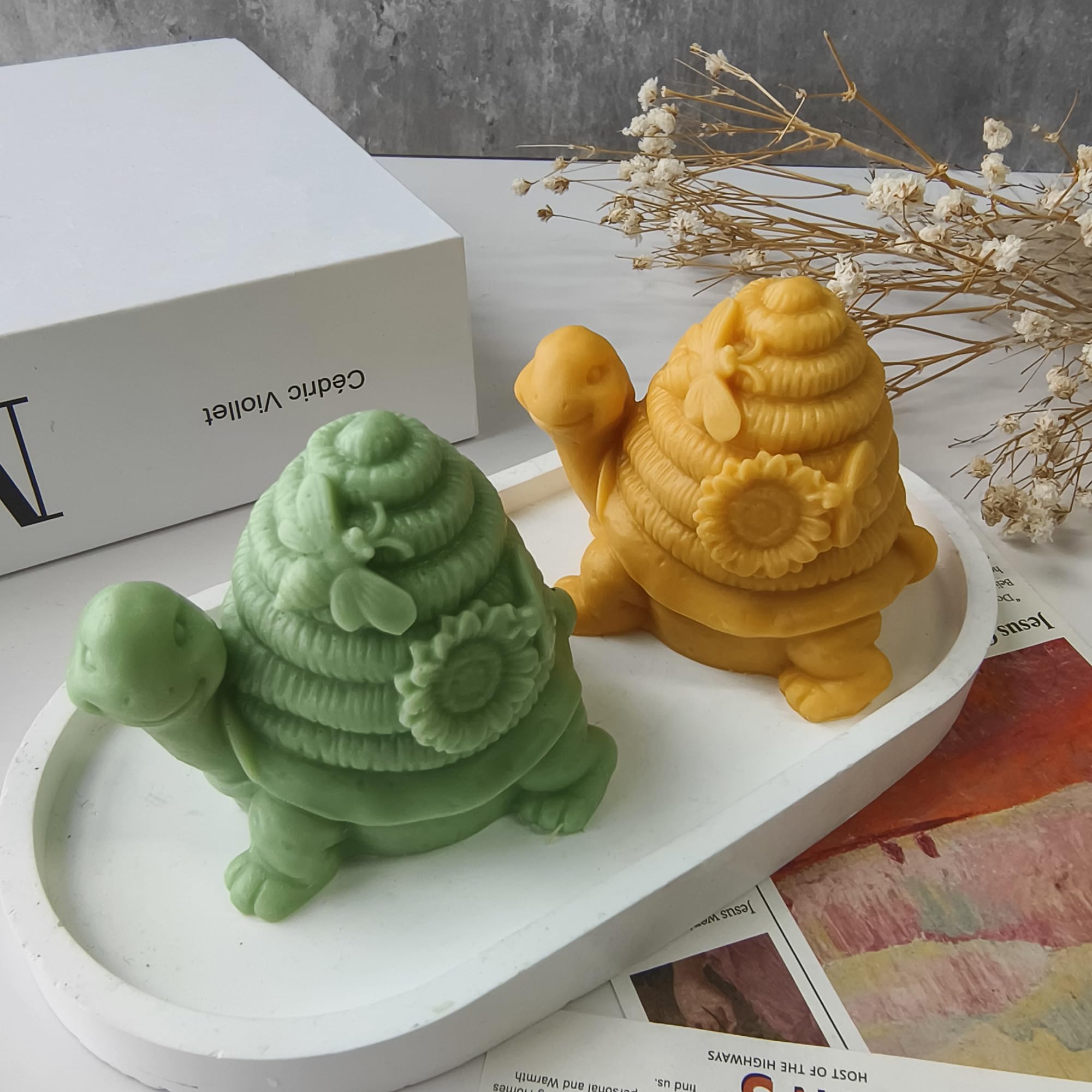 Honeycomb Turtle Flower Animal Resin Mold - Jewelry Casting Mold, Craft Supplies, 3D Silicone Mold for Resin Casting and Candle Making
