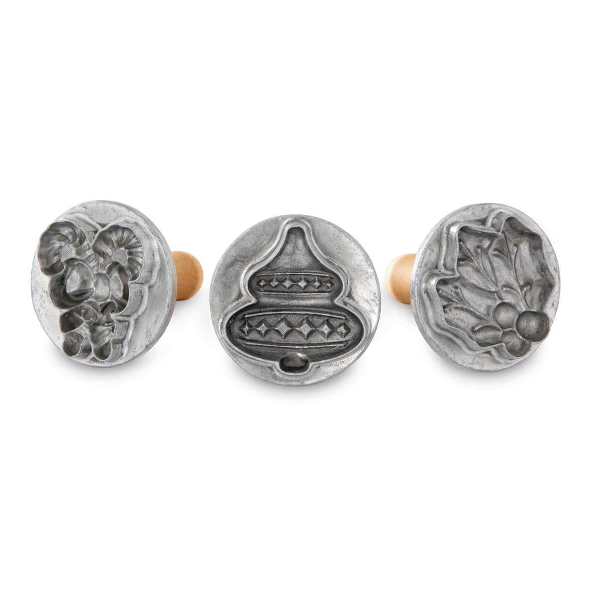 Nordic Ware Springerle Cookie Stamps (Set of 3), Sturdy Cast Aluminium Cookie Stamp Set, Cookie Press Set Made in the USA, Sturdy and Durable Biscuit Maker Press Set