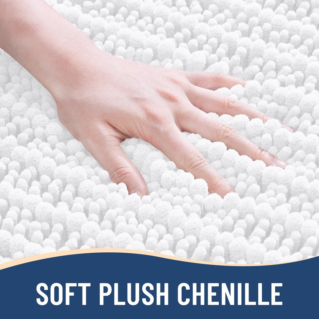 Arotive Bathroom Rugs Mat 40x24, Soft Absorbent Chenille Shaggy Bath Mat