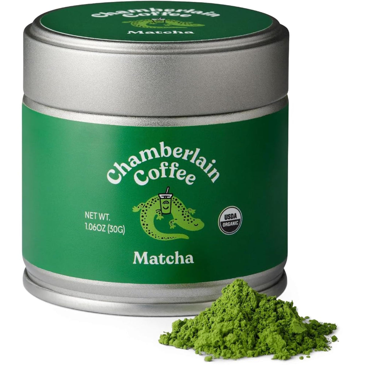 Chamberlain Coffee Green Tea Ceremonial Grade A Matcha Tin, 30 Servings
