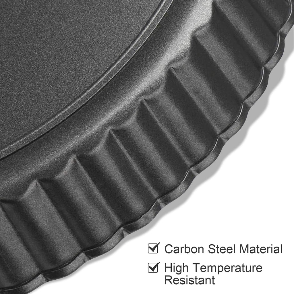 Mooisco Tart Pan Removable Bottom 9 Inch Tart Pans Round Nonstick Quiche Pan Carbon Steel Quiche Baking Dish with Fluted Edges Fruit Tart Molds for Baking Pie Mold Pizza Chiffon Cake Dessert