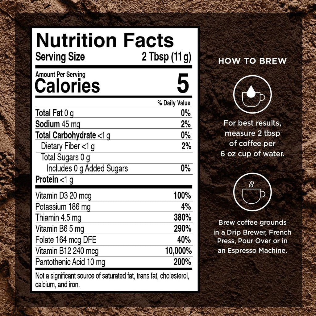 VitaCup Mushroom Ground Coffee, with Lions Mane for Memory & Clarity, 10oz