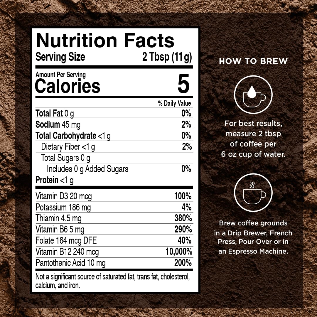 VitaCup Mushroom Ground Coffee, with Lions Mane for Memory & Clarity, 10oz
