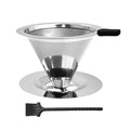 Tronmei 1-2 Cup Dual-Layer 304 Stainless Steel Pour Over Coffee Dripper