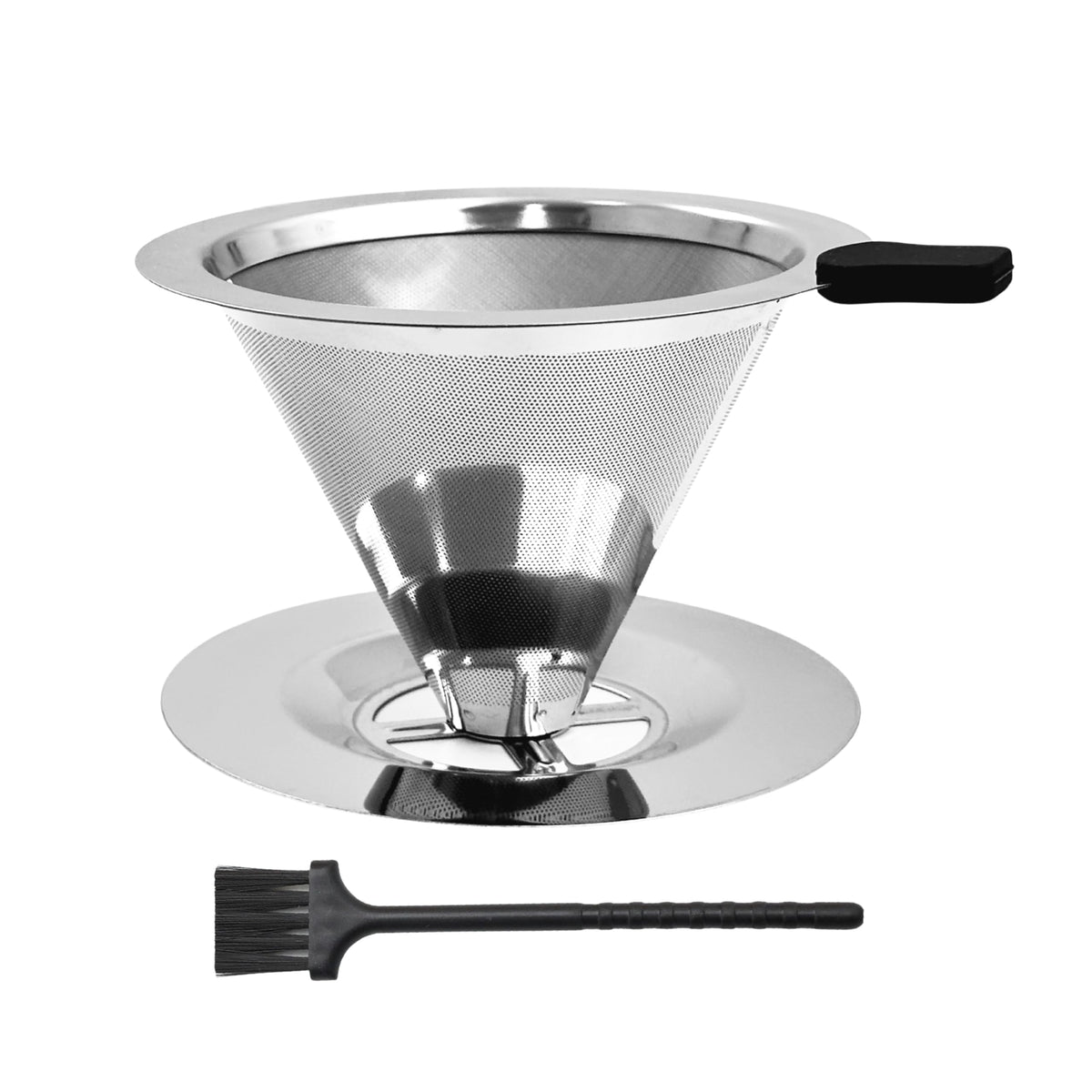 Tronmei 1-2 Cup Dual-Layer 304 Stainless Steel Pour Over Coffee Dripper
