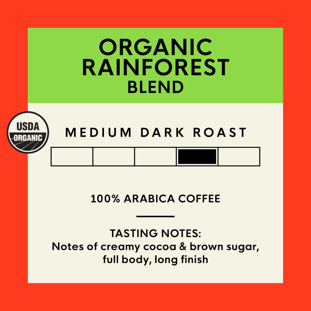 San Francisco Bay Ground Coffee, Organic Rainforest Blend (28 oz Bag), Medium-Dark Roast, USDA Organic Coffee