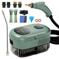 Steam Cleaner, Portable Pressurized Steamer for Cleaning with 14pcs Accessories, 6-Level Adjustable and 15s Heat-Up, Handheld Steam Cleaner for Home, Tile, Dirt, Grout, Grease, Car Detailing (Gray)