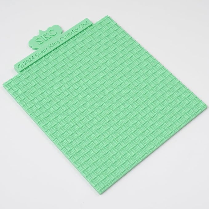 KALAIEN Sweater Texture Fondant Impression Mats Knit Fondant Embosser Texture Mats for Clay Cake Decorating Fondant Molds 1Pcs(Style 2)