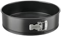NutriChef 9 Inch Nonstick Cheesecake Springform Cake Pan | Stainless Steel Clasp & Removable Bottom | Durable Stainless Steel Cheesecake Pan | Easy to Clean | Includes 100 Parchment Papers | Black
