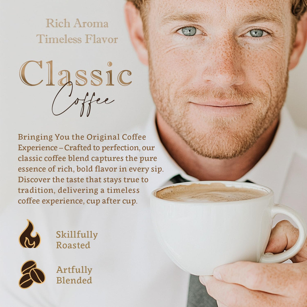 Organic Whole Bean Coffee Medium Roast (16oz) - Classic Flavored