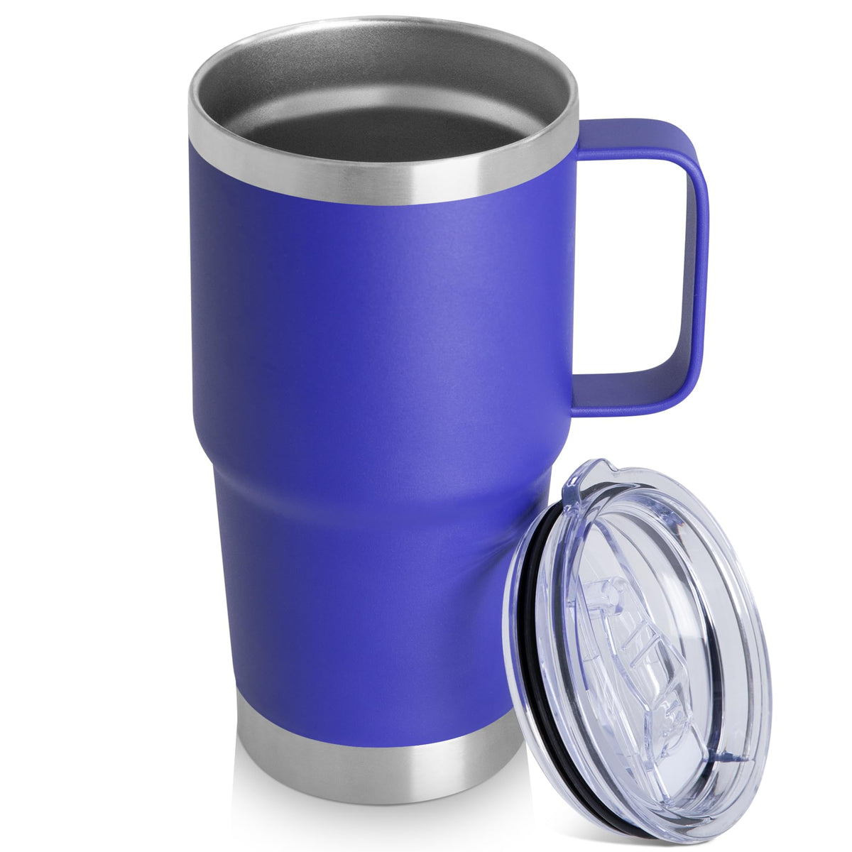 20oz Tumbler with Lid, Stainless Steel Tumbler with Handle, Metal Insulated Travel Coffee Mug with Handle, Double Wall Vacuum Spill Proof Tumbler Cup, Amy Green 1 Pack