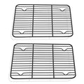 P&P CHEF 9.7" x 7.3" Cooling Baking Wire Racks Pack of 2, Black