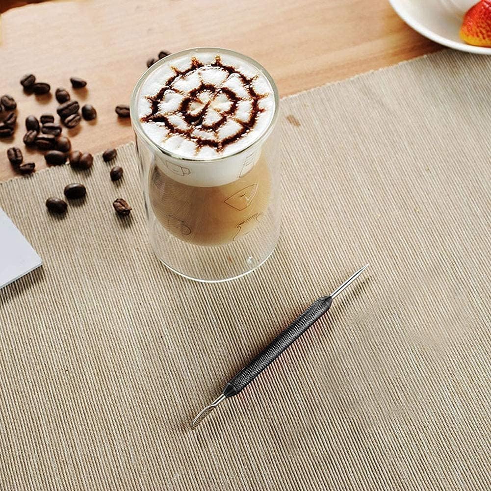 Latte Art Pen, 2PCS Coffee Art Pen Coffee Fancy Stitch Barista Tool